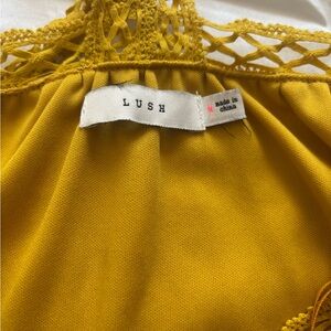 Lush Mustard Yellow dress Lace Detail